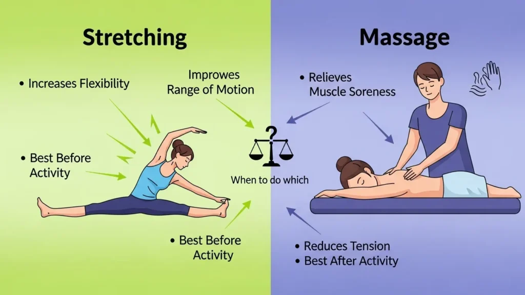 스트레칭과 마사지의 차이: 언제 무엇을 해야 할까?